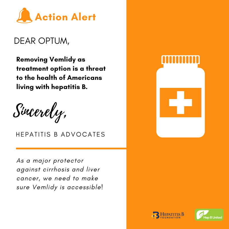 Petition to ReAdd Vemlidy to Optum's Formulary